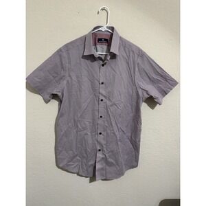 Hart Schaffner Marx MEN'S Short Sleeve Floral Geo Print Coatfront GRAY DDS L